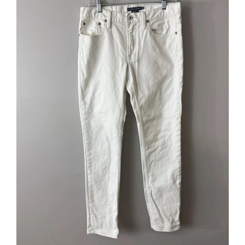 Polo Ralph Lauren Blue Label Womans White Denim Jeans Thompson 650 Size 29